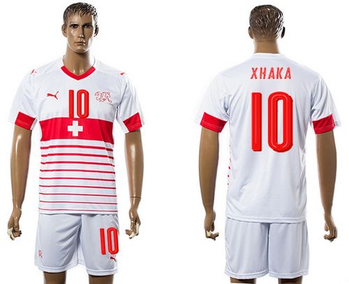 Switzerland #10 Xhaka Away Soccer Country Jersey - Click Image to Close